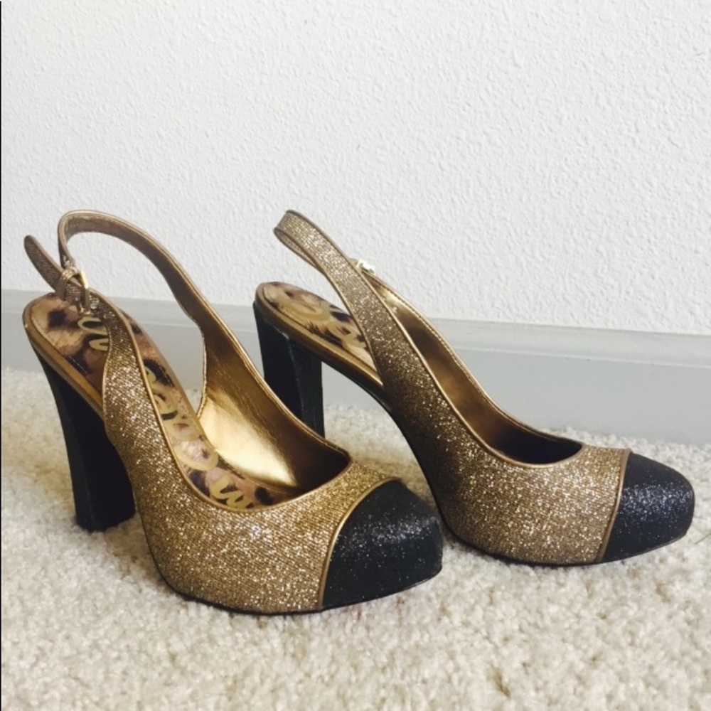 Brand New Shoes Sam Edelman, Gold/Black.